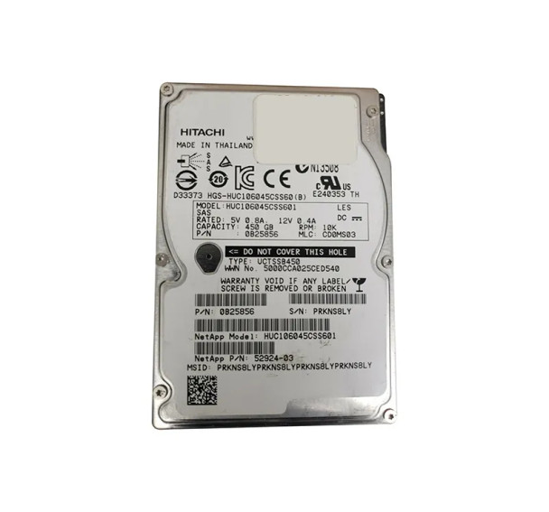 0B25856 - HGST Ultrastar C10K600 Series 450GB 10000RPM SAS 6Gb/s 64MB Cache (TCG) 2.5-inch Hard Drive