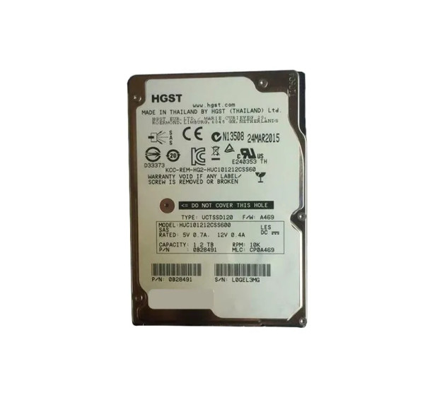 0B28491 - HGST Ultrastar C10K1200 1.2TB 10000RPM SAS 6Gb/s 64MB Cache 2.5-inch Hard Drive