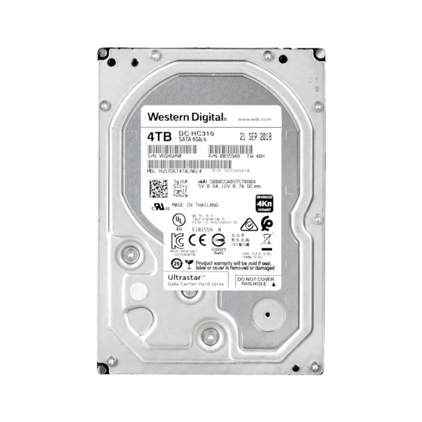 0B35948 - HGST Ultrastar 7K6 4TB 7200RPM SATA 6Gb/s 256MB Cache (512e) 3.5-inch Hard Drive