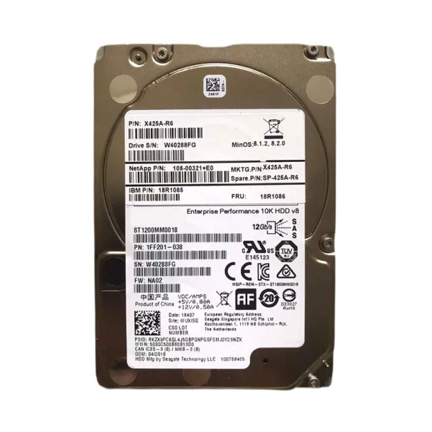 108-00321+E0 - NetApp 1.2TB 10000RPM SAS 12Gb/s 2.5-inch Hard Drive