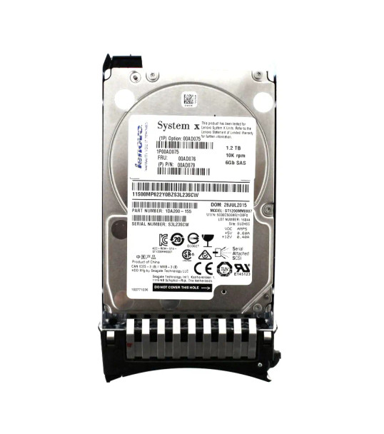 1DA200-155 - Seagate Enterprise Performance 10K 1.2TB 10000RPM SAS 6Gb/s 64MB Cache 2.5-inch Hard Drive
