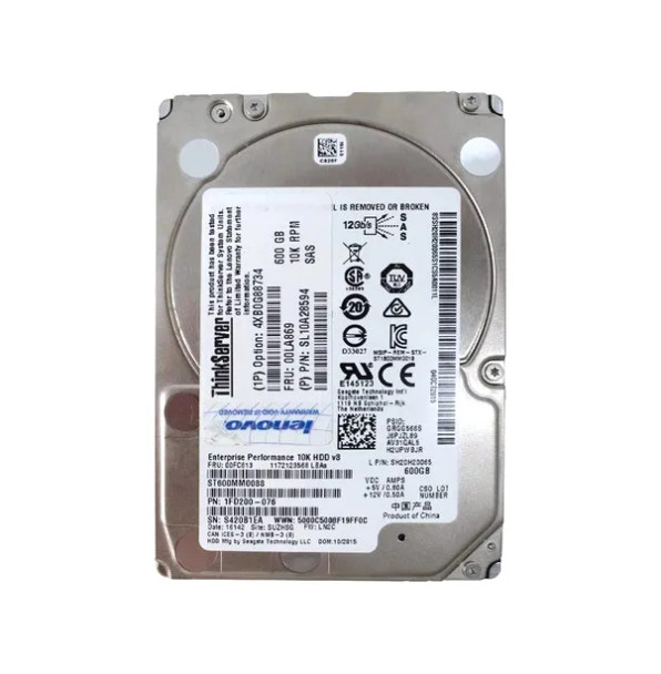 1FD200-076 - Seagate Enterprise Performance 10K.8 600GB 10000RPM 128MB Cache SAS 12Gb/s (512n) 2.5-inch Hard Drive