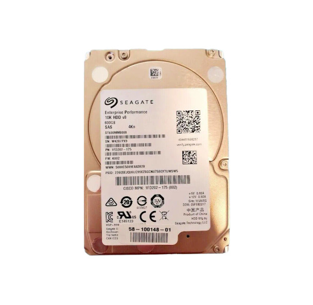 1FD202-175 - Seagate Enterprise Performance 10K.8 600GB 10000RPM SAS 12Gb/s 128MB Cache 2.5-inch Hard Drive