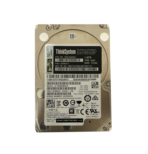 1GR201-156 - Seagate Enterprise Performance 10K.8 1.8TB 10000RPM 128MB Cache SAS 12Gb/s 2.5-inch Hard Drive