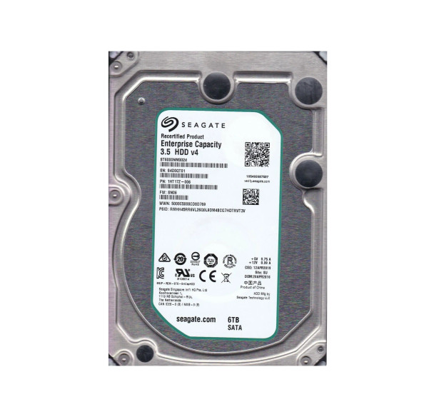 1HT17Z-006 - Seagate Enterprise 6TB 7200RPM SATA 6Gb/s 128MB Cache (512e) 3.5-inch Hard Drive
