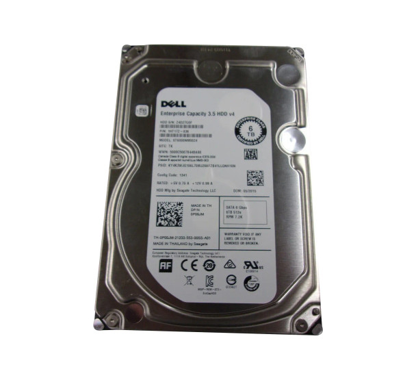 1HT17Z-036 - Seagate Enterprise 6TB 7200RPM SATA 6Gb/s 128MB Cache (512e) 3.5-inch Hard Drive
