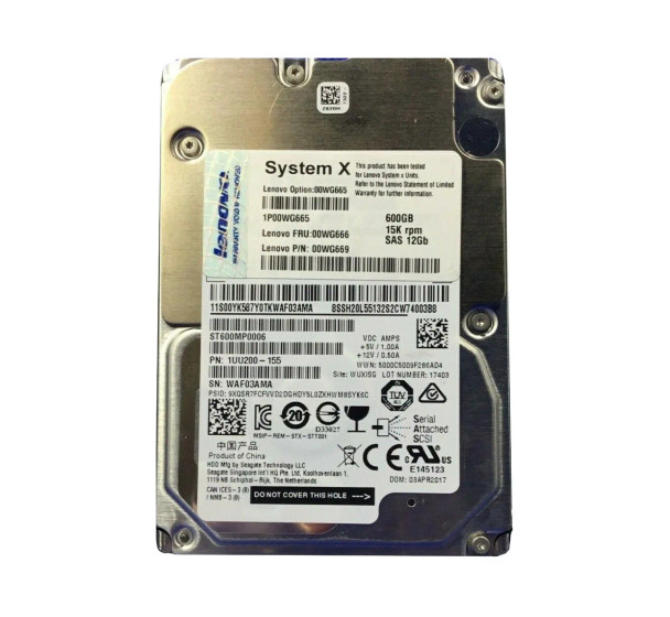 1UU200-155 - Seagate Exos 15E900 600GB 15000RPM SAS 12Gb/s 256MB Cache (512n) 2.5-inch Hard Drive