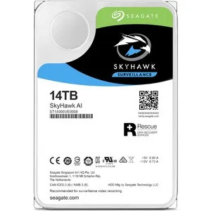 2KV101-300 - Seagate SkyHawk AI 14TB 7200RPM SATA 6Gb/s 256MB Cache 3.5-inch Hard Drive