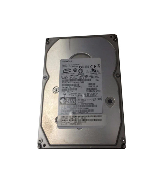 390-0366-02 - Sun 300GB 15000RPM Fibre Channel 4Gb/s 16MB Cache 3.5-inch Hard Drive