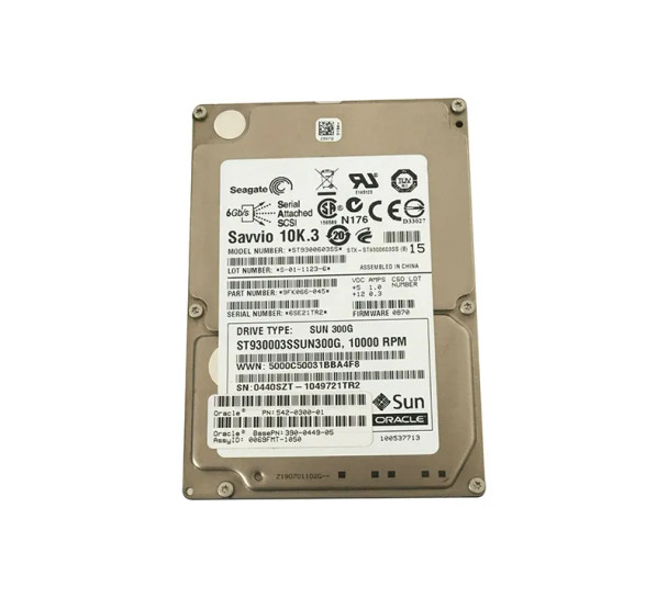 3900449-02 - Sun 300GB 10000RPM SAS 6Gb/s Hot-Pluggable 16MB Cache 2.5-inch Hard Drive