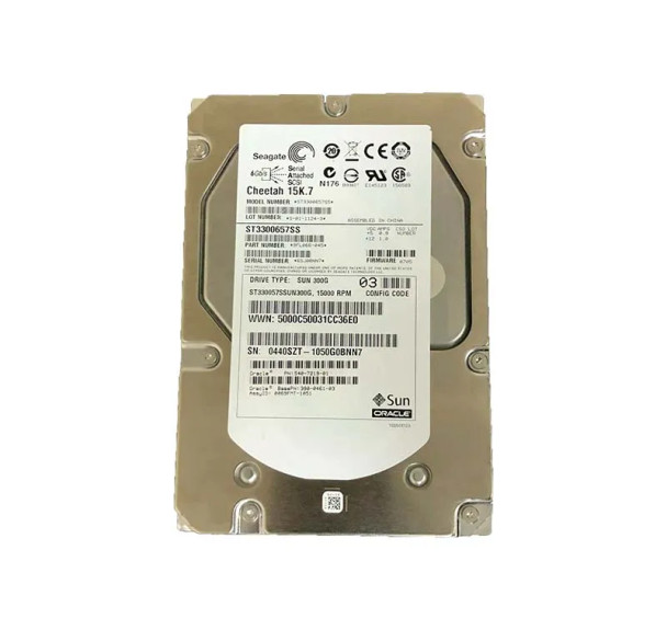 390-0461-04 - Sun 300GB 15000RPM SAS 6Gb/s Hot-Swappable 16MB Cache 3.5-inch Hard Drive with Tray
