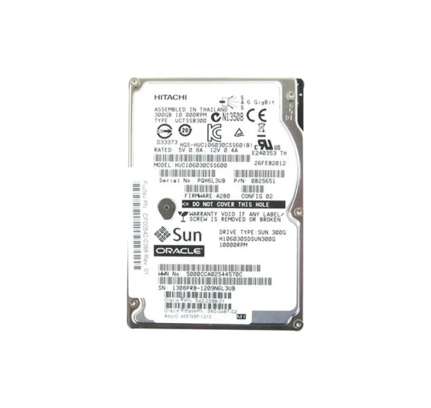 390-0487 - Sun 300GB 10000RPM SAS 6Gb/s Hot-Swappable 16MB Cache 2.5-inch Hard Drive