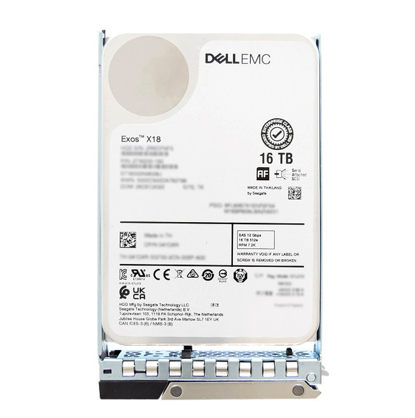 400-BHIY - Dell 16TB 7200RPM SAS 12Gb/s 3.5-inch Hard Drive with X7K8W