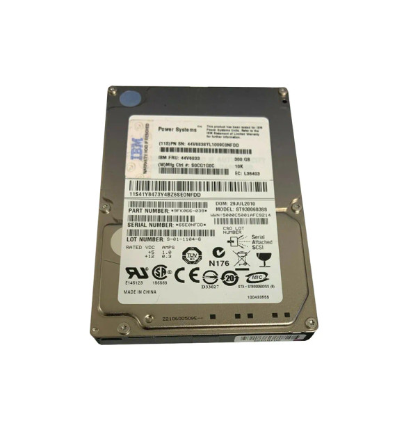 44V6838 - IBM 300GB 10000RPM SAS 6Gb/s Hot-Swappable 2.5-inch Hard Drive