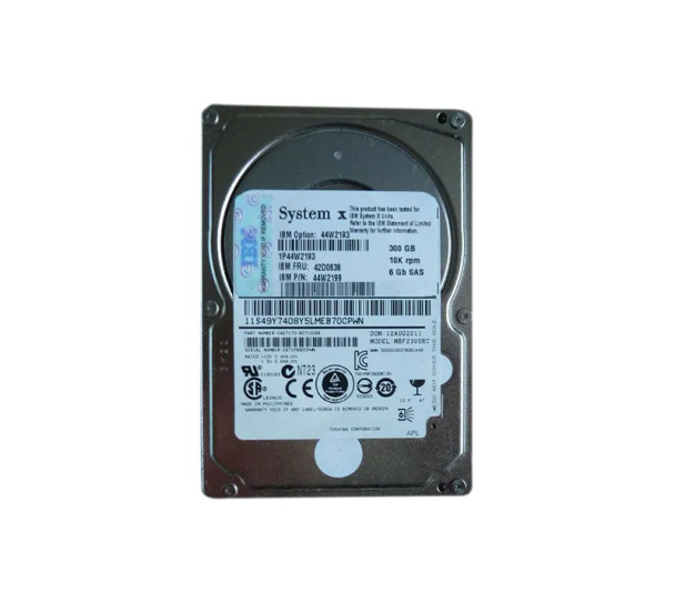 44W2193 - IBM 300GB 10000RPM SAS 6Gb/s SFF Slim 2.5-inch Hot-Swapable Hard Drive