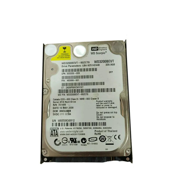 465899-001 - HP 320GB SATA 5400RPM 2.5-inch Hard Drive