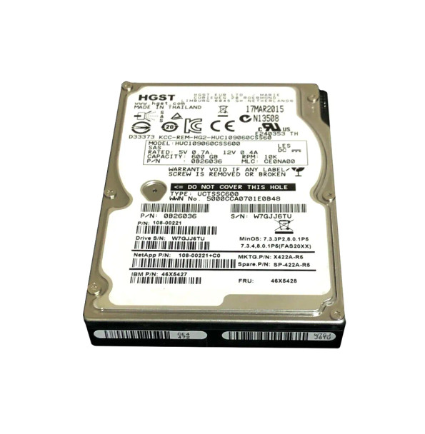 46X5427 - IBM 600GB 10000RPM SAS 6Gb/s 64MB Cache 2.5-inch Hard Drive