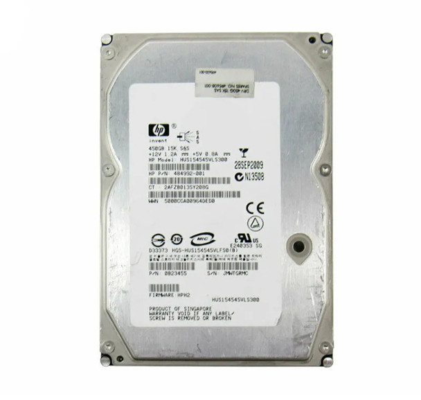 484992-001 - HP 450GB 15000RPM SAS 3Gb/s Dual Port Hot-Swappable 3.5-inch Hard Drive