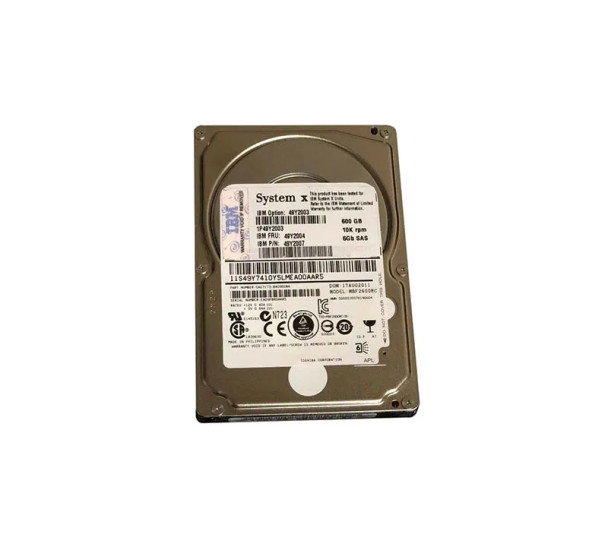 49Y2004 - IBM 600GB 10000RPM SAS 6Gb/s Hot-Swappable 64MB Cache 2.5-inch Hard Drive