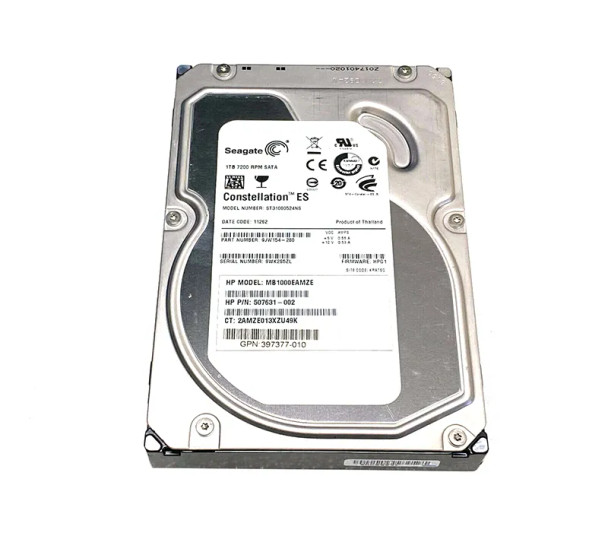 507631-002 - HPE 1TB 7200RPM SATA 3Gb/s 32MB Cache 3.5-inch Hard Drive with Tray for MSA