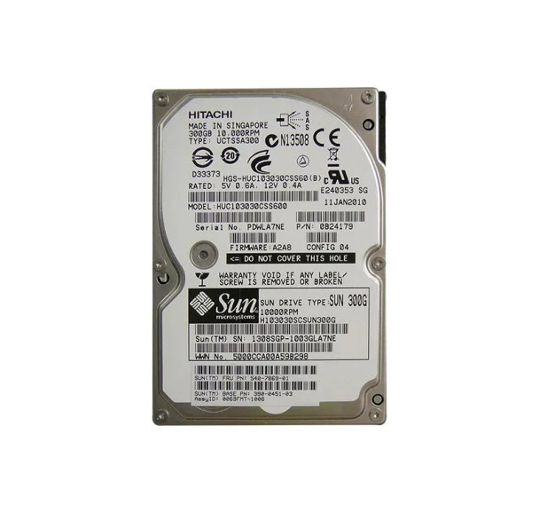 540-7869-01 - Sun 300GB 10000RPM SAS 6Gb/s Hot-Swappable 16MB Cache 2.5-inch Hard Drive with Tray