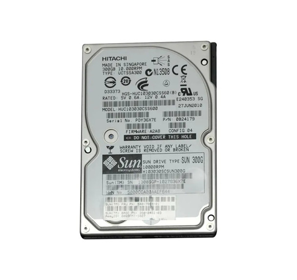 5407869-02 - Sun 300GB 10000RPM SAS 6Gb/s Hot-Swappable 16MB Cache 2.5-inch Hard Drive