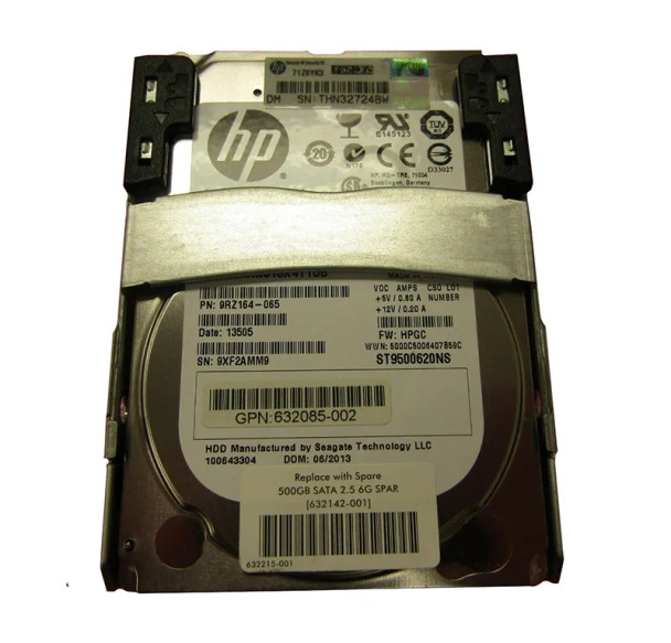 632142-001 - HP 500GB 7200RPM SATA 6Gb/s Quick Release MidLine 2.5-inch Hard Drive