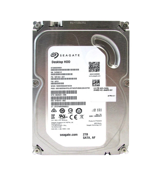 684595-001 - HP 2TB 7200RPM SATA 6Gb/s 3.5-inch Hard Drive