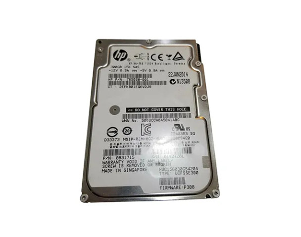 765058-001 - HPE 300GB 15000RPM SAS 6Gb/s 64MB Cache 2.5-inch Hard Drive with Tray for 3PAR