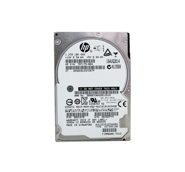 787175-004 - HP E 1.2TB 10000RPM SAS 12Gb/s Hot-Swappable 128MB Cache (512e / SE) 2.5-inch Hard Drive with Tray for 3PAR StoreServe 8000