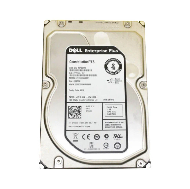 7WV9W - Dell 2TB 7200RPM SAS 6Gb/s 3.5-inch Internal Hard Drive