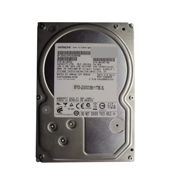 810-200038 - Hitachi 1TB 7200RPM SATA 3Gb/s Hot-Swappable 3.5-inch Hard Drive