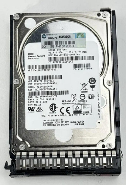 872285-001 - HP 600GB 10000RPM SAS 12Gb/s 2.5-inch Hard Drive
