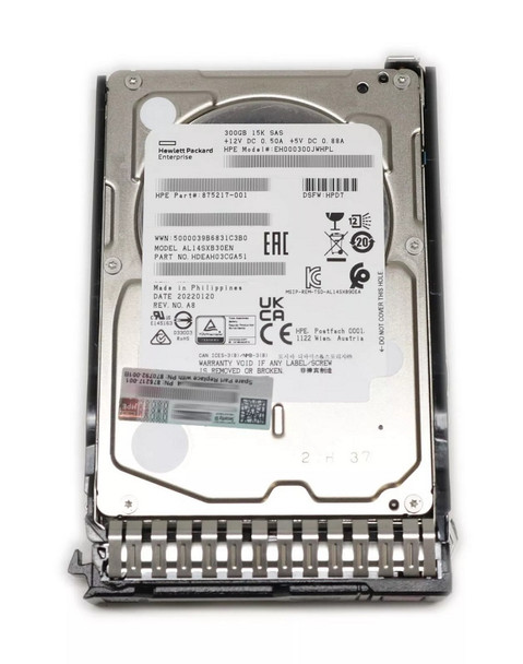 875217-001 - HPE 300GB SAS 12Gb/s Hot-Swappable Digitally Signed 15000RPM (512n) 2.5-inch Hard Drive with Smart Carrier for ProLiant G5 G6 and G7