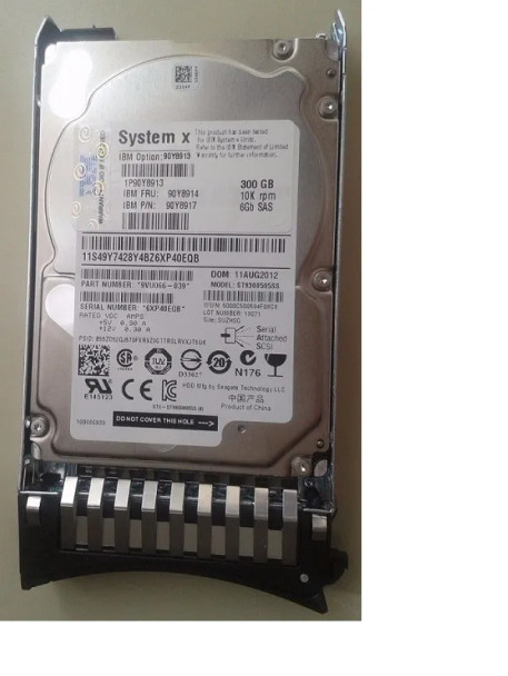 90Y8913 - IBM 300GB 10000RPM SAS 6Gb/s Hot-Swappable (SED) 2.5-inch Hard Drive with Tray