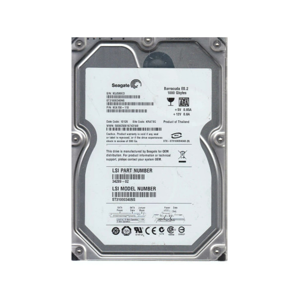9CA158-110 - Seagate Barracuda ES.2 1TB 7200RPM SATA 3Gb/s 32MB Cache 3.5-inch Hard Drive