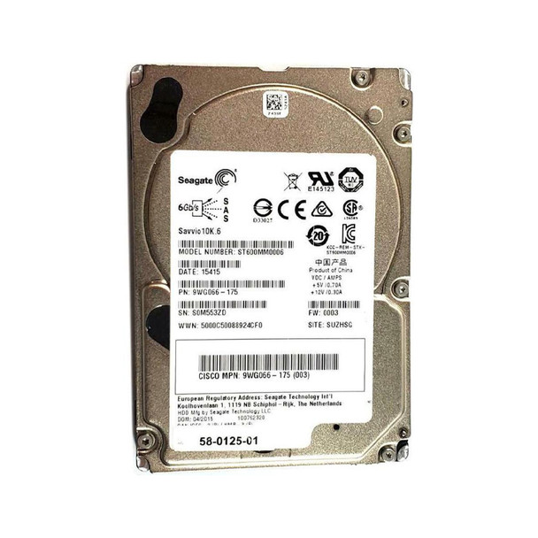 9WG066-175 - Seagate Savvio 10K.6 600GB 10000RPM 64MB Cache SAS 6Gb/s 2.5-inch Hard Drive
