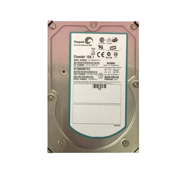 9X1004-038 - Seagate Cheetah 10K.7 300GB 10000RPM 8MB Cache Fibre Channel 2Gb/s 3.5-inch Hard Drive