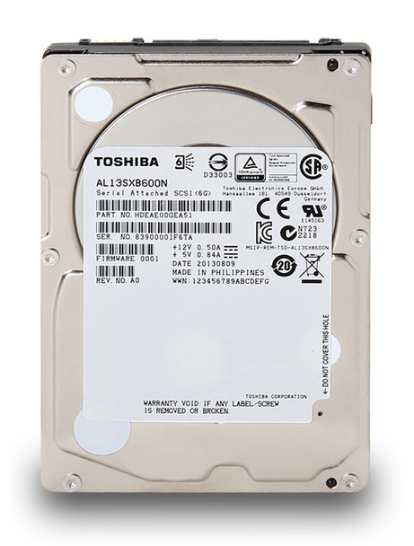 AL13SXB600N - Toshiba Enterprise Performance 600GB 15000RPM 64MB Cache SAS 6Gb/s (512n) 2.5-inch Hard Drive