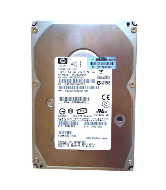 DF300BABUF - HP 300GB 15000RPM SAS 3Gb/s Dual Port Hot-Swappable 3.5-inch Hard Drive