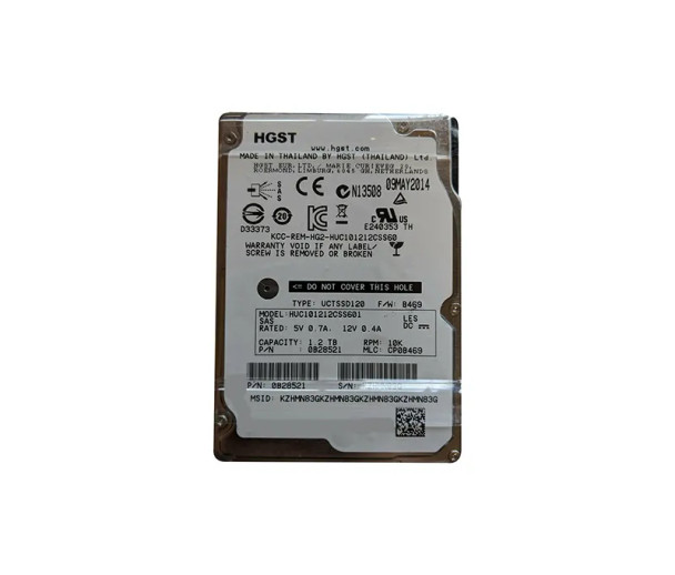 HUC101212CSS601 - HGST Ultrastar C10K1200 1.2TB 10000RPM 64MB Cache SAS 6Gb/s (TCG) 2.5-inch Hard Drive