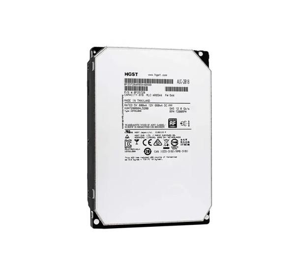 HUH728080AL5200 - Hitachi Ultrastar HE8 8TB 7200RPM SAS 12Gb/s 128MB Cache 3.5-inch Helium Platform Enterprise Hard Drive