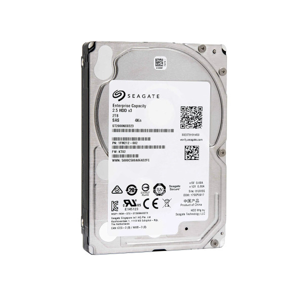 ST2000NX0323 - Seagate Exos 7E2000 Enterprise 2TB 7200RPM SAS 12Gb/s 128MB Cache (4Kn / SED) 2.5-inch Hard Drive