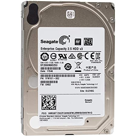 ST2000NX0343 - Seagate Exos 7E2000 Enterprise 2TB 7200RPM SAS 12Gb/s 128MB Cache (512e / SED) 2.5-inch Hard Drive