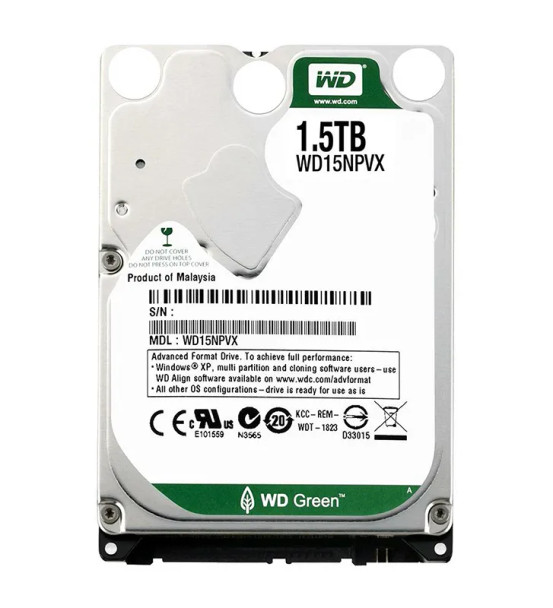 WD15NPVX - Western Digital Green 1.5TB 5400RPM SATA 6Gb/s 8MB Cache 2.5-inch Hard Drive
