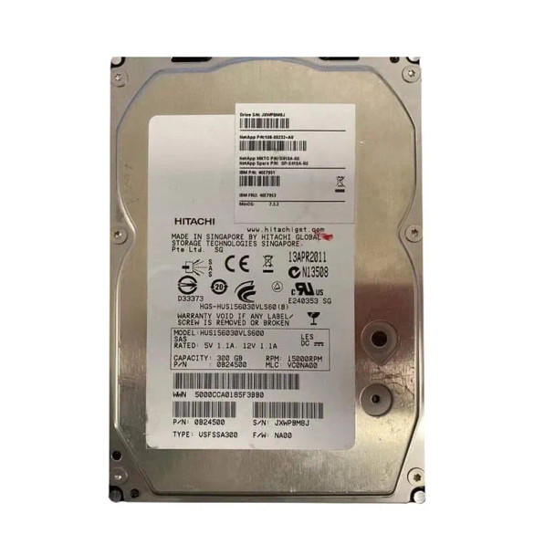 X410A-R5 - NetApp 300GB 15000RPM SAS 6Gb/s Hot-Swappable 16MB Cache 3.5-inch Hard Drive with Tray