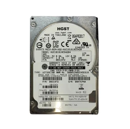 X426A-R6 - NetApp 1.8TB 10000RPM SAS 6Gb/s 2.5-inch Hard Drive