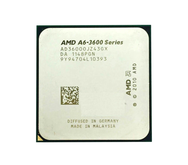 AD3600OJZ43GX - AMD A6-3600 Quad-core (4 Core) 2.1Ghz 4MB L2 Cache Socket FM1 Processor