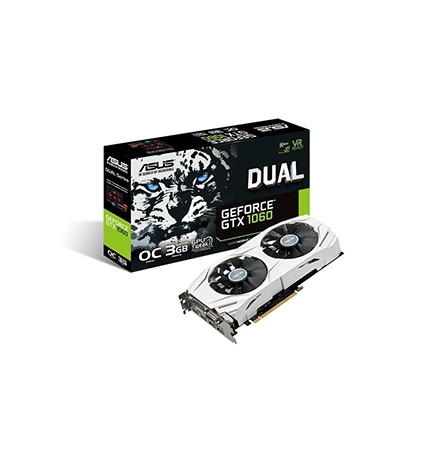 DUAL-GTX1060-O3G - ASUS GeForce GTX1060 3GB GDDR5 192-Bit PCI Express 3.0 Video Graphic Card