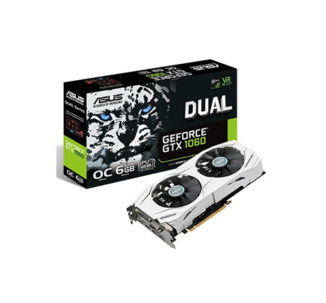 DUAL-GTX1060-O6G - ASUS GeForce GTX 1060 6GB GDDR5 192-Bit 2x HDMI/ 2x DisplayPort/ HDCP/ DVI-D PCI Express 3.0 Video Graphics Card